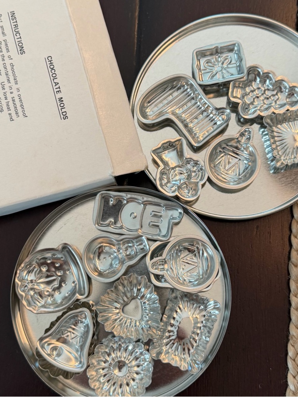 Holiday Chocolate Mold Set - Silver Festive Shapes